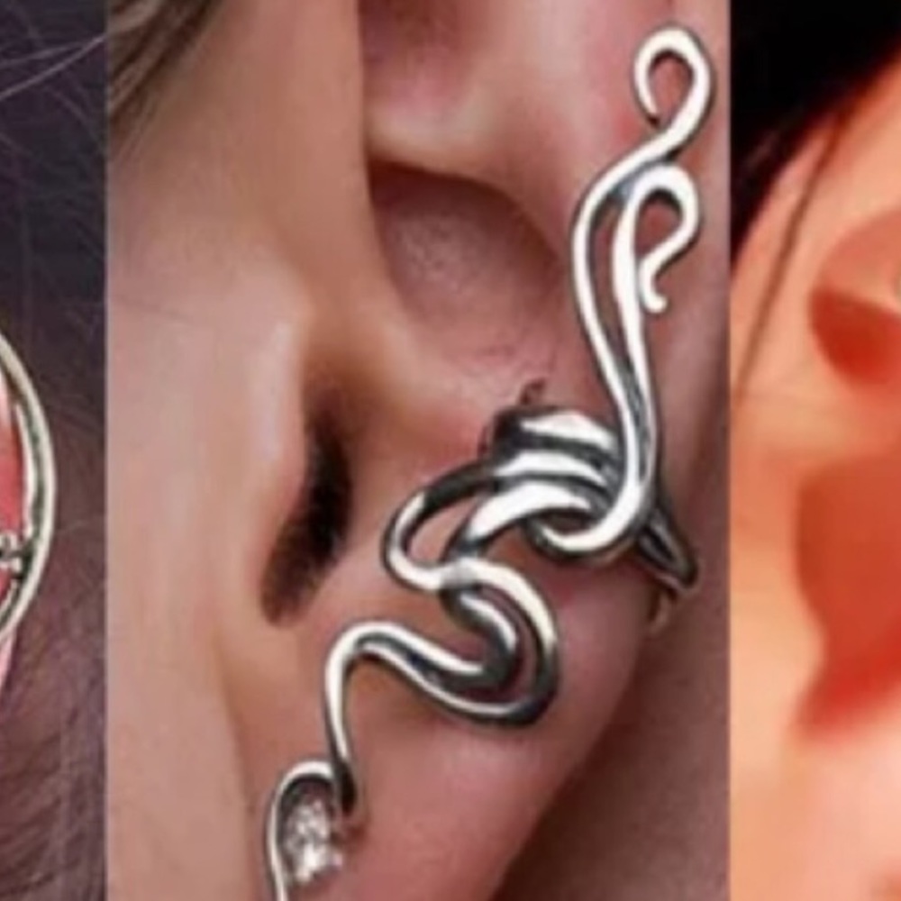 New! Punk earcrawler/cartilage wrap (pierced) - Picture 2 of 5